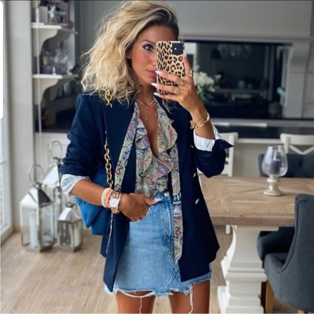 Zara Quilted Denim Handbag - Picture 12 of 13